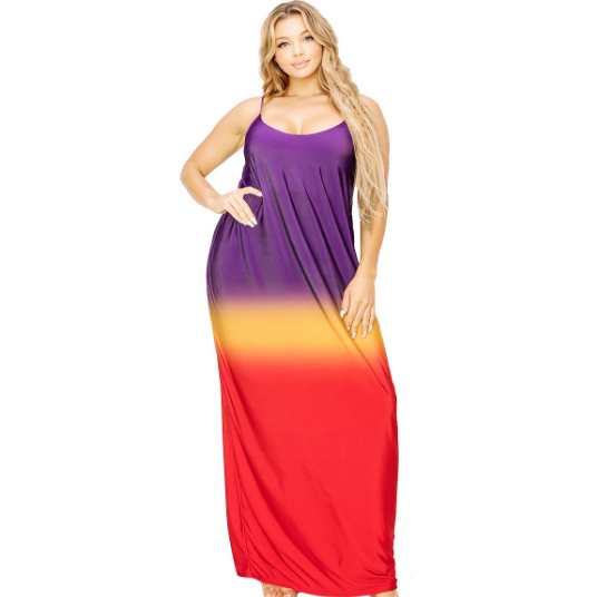 Curvy Diva Ombre Maxi Dress