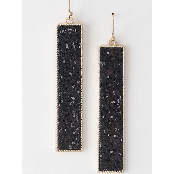 Sparkle Vertical Bar Earrings