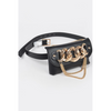 Oversized Chain Fanny Pack W/Crossbody Chain