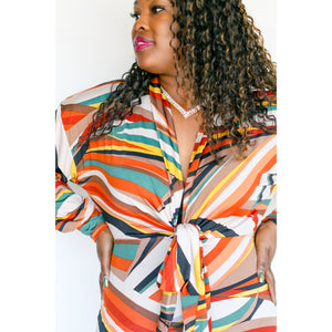 Fiona Multi-Color Midi Dress