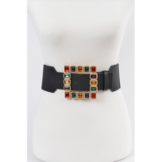 Glass Buckle Curvy Size Belt