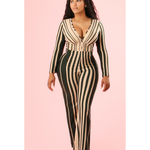 Ella Stripe Pattern Jumpsuit