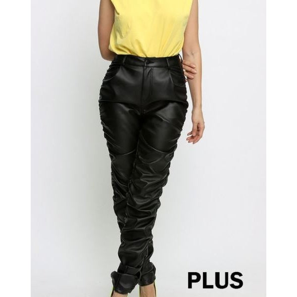 Prissy Curvy Diva Faux Leather Pants