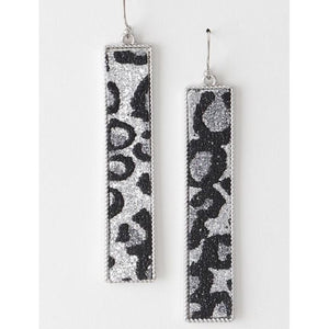 Sparkle Vertical Bar Earrings